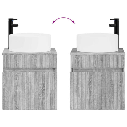 vidaXL Bathroom Cabinet Set 3 pcs Grey Sonoma 49 x 44.5 x 65.5 cm