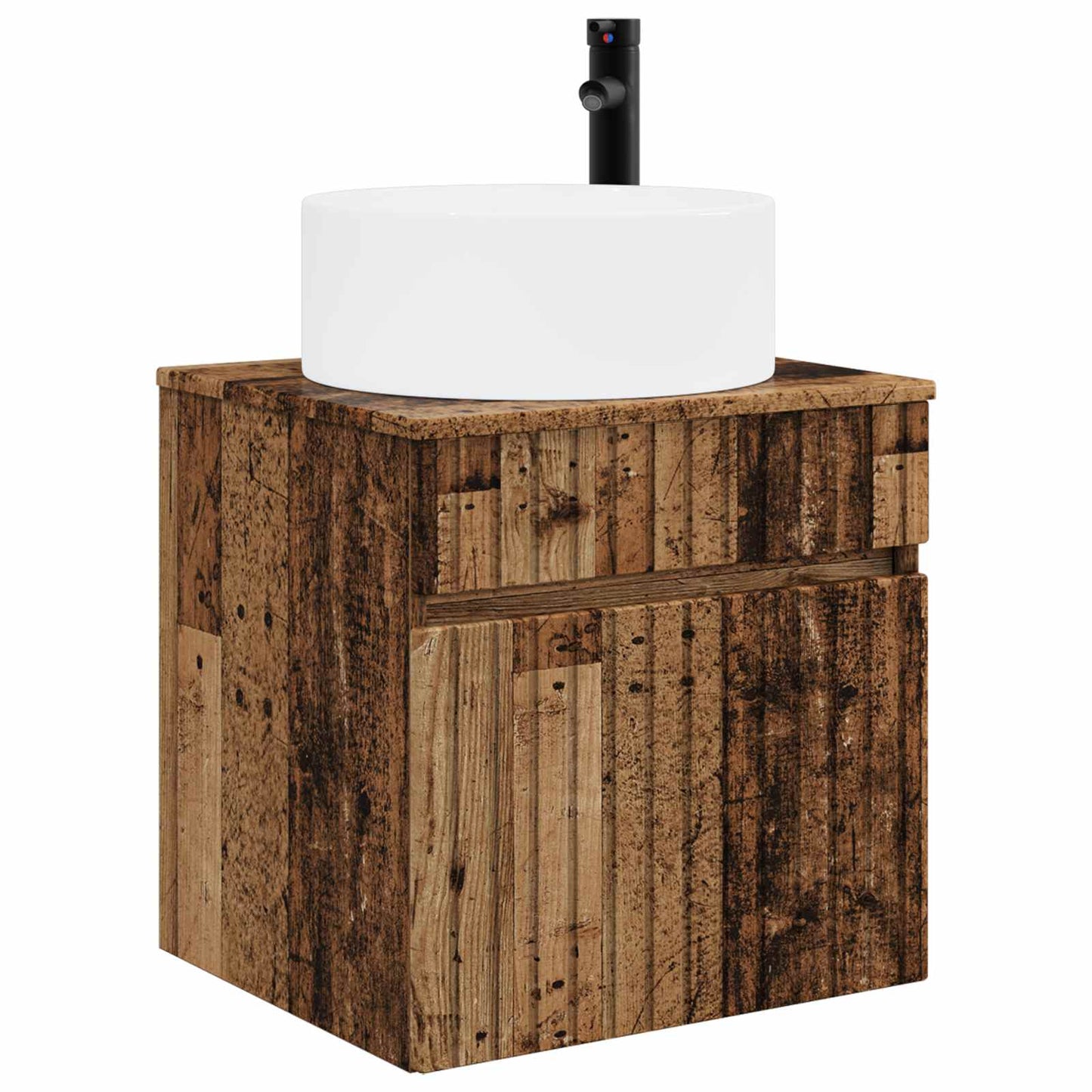 vidaXL Bathroom Cabinet Set 3 pcs Old Wood 49 x 44.5 x 65.5 cm