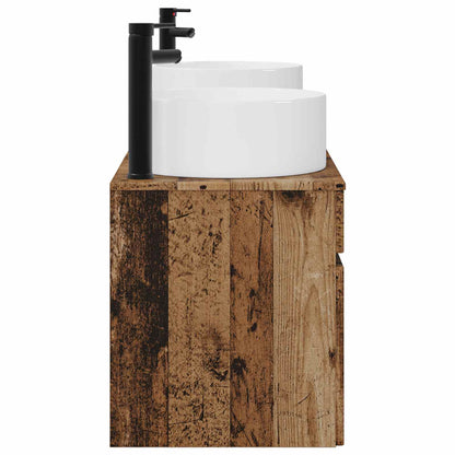 vidaXL Bathroom Cabinet Set 3 pcs Old Wood 49 x 44.5 x 65.5 cm