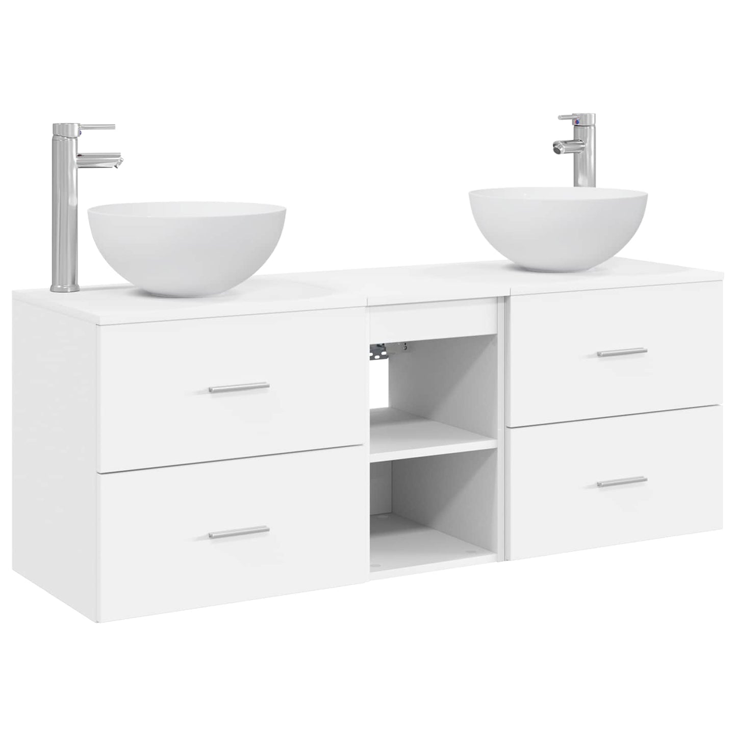 vidaXL Bathroom Cabinet Set 3 pcs White 49.5 x 35 x 63 cm