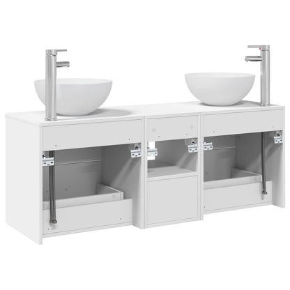 vidaXL Bathroom Cabinet Set 3 pcs White 49.5 x 35 x 63 cm