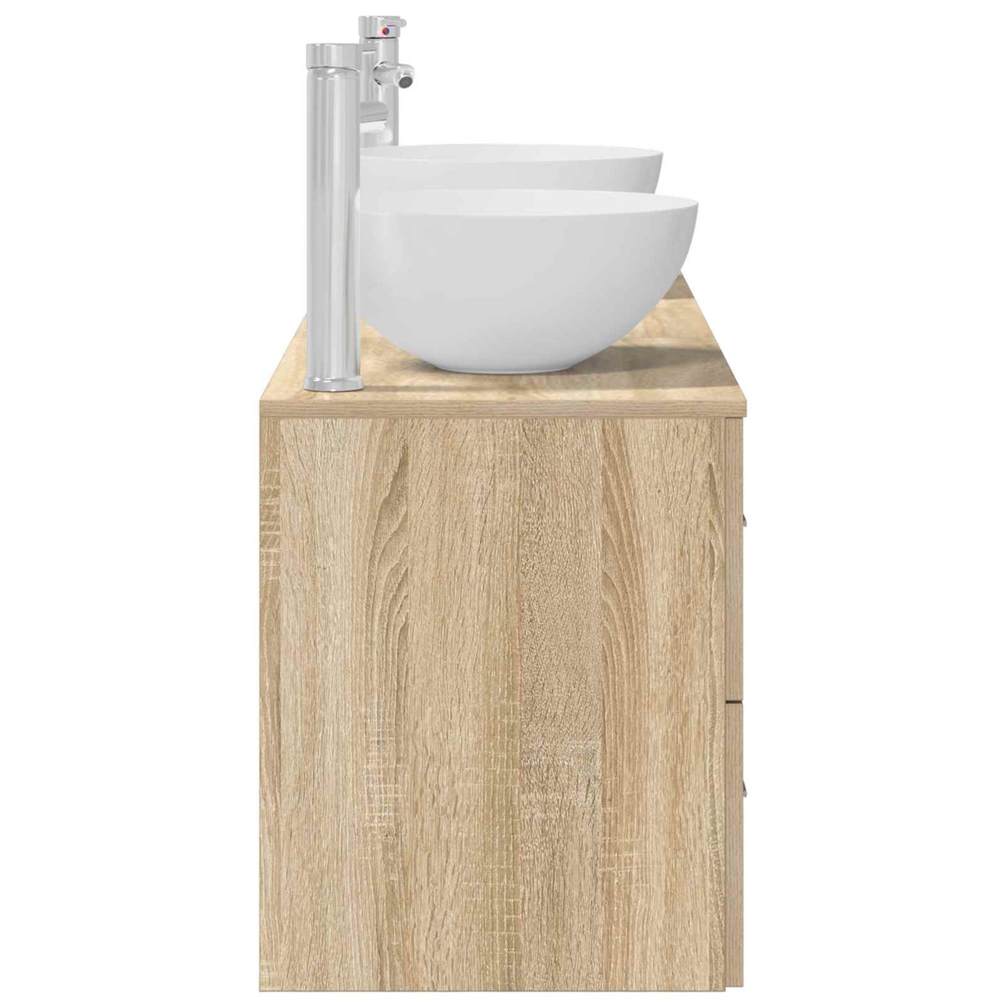vidaXL Bathroom Cabinet Set 3 pcs Sonoma Oak 49.5 x 35 x 63 cm