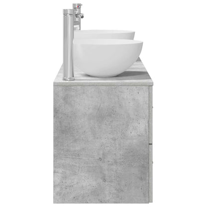 vidaXL Bathroom Cabinet Set 3 pcs Concrete Grey 49.5 x 35 x 63 cm