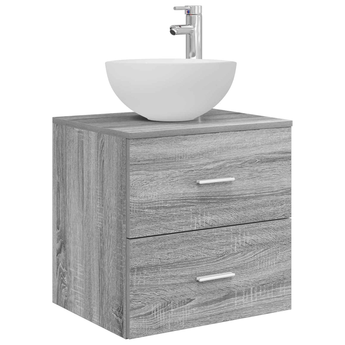 vidaXL Bathroom Cabinet Set 3 pcs Grey Sonoma 49.5 x 35 x 63 cm