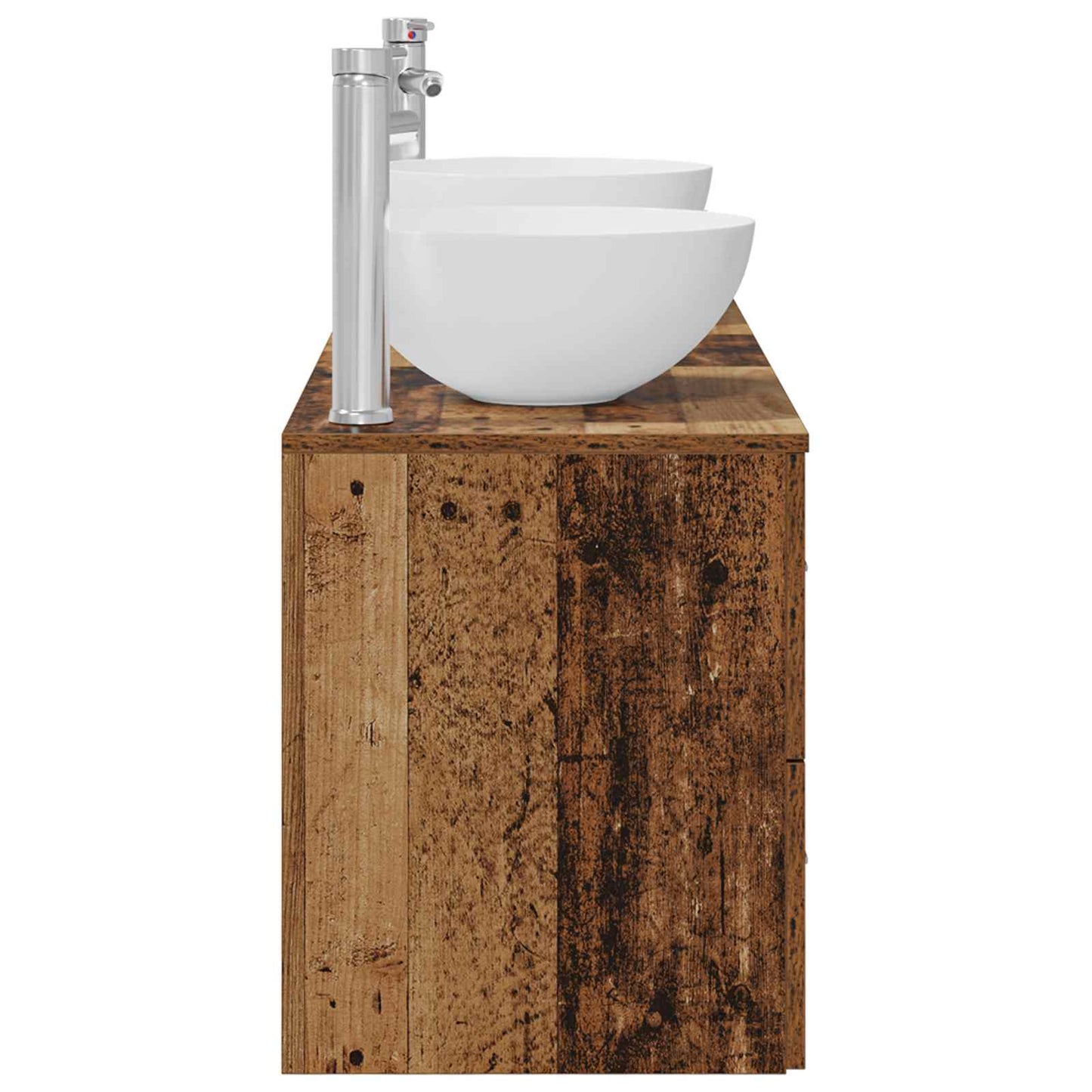 vidaXL Bathroom Cabinet Set 3 pcs Old Wood 49.5 x 35 x 63 cm
