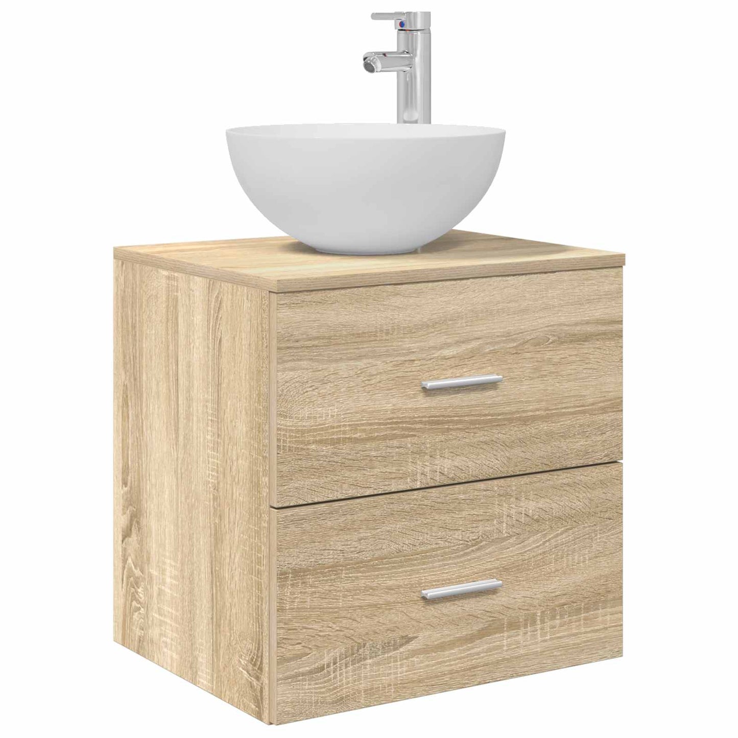 vidaXL Bathroom Cabinet Set 3 pcs Sonoma Oak 49.5 x 35 x 63 cm