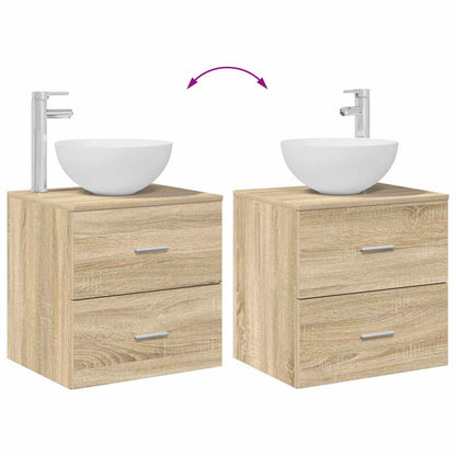 vidaXL Bathroom Cabinet Set 3 pcs Sonoma Oak 49.5 x 35 x 63 cm
