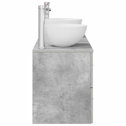 vidaXL Bathroom Cabinet Set 3 pcs Concrete Grey 49.5 x 35 x 63 cm