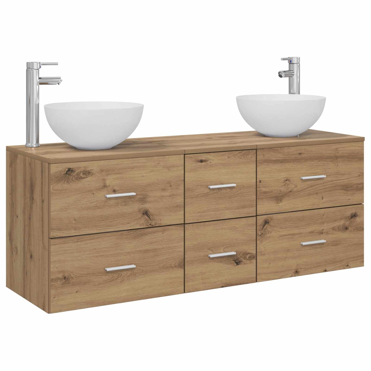 vidaXL Bathroom Cabinet Set 3 pcs Artisan Oak 49.5 x 35 x 63 cm