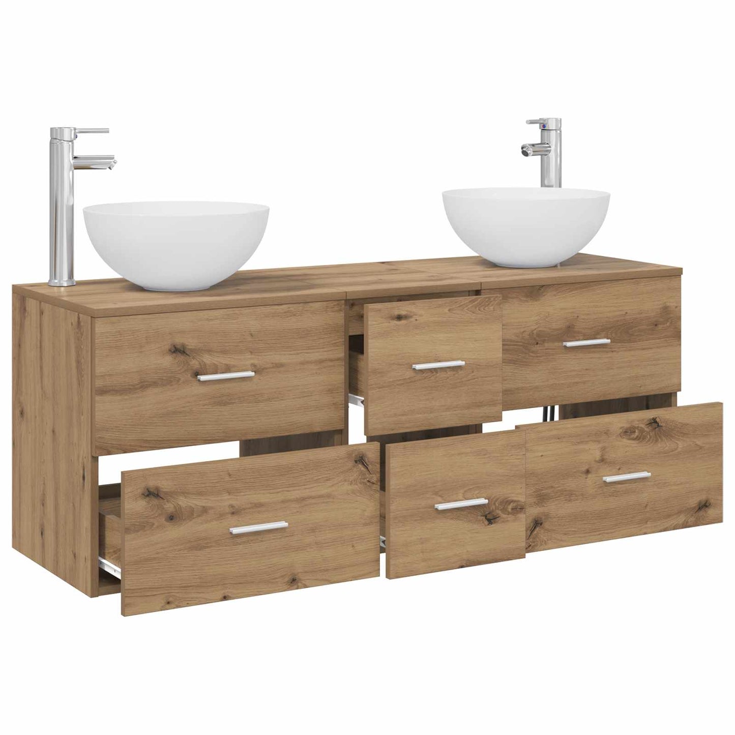 vidaXL Bathroom Cabinet Set 3 pcs Artisan Oak 49.5 x 35 x 63 cm