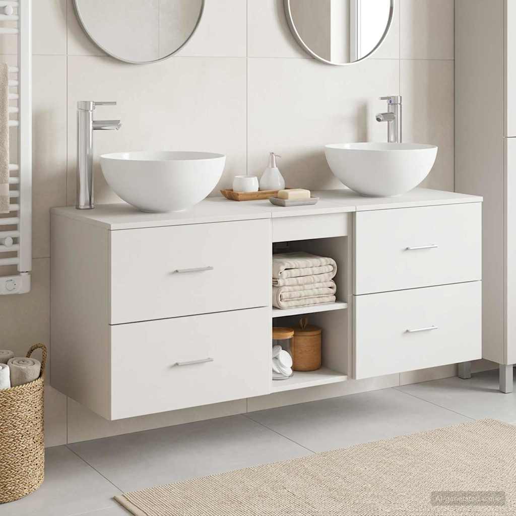 vidaXL Bathroom Cabinet Set 3 pcs White 49.5 x 41 x 64.5 cm