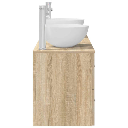 vidaXL Bathroom Cabinet Set 3 pcs Sonoma Oak 49.5 x 41 x 64.5 cm