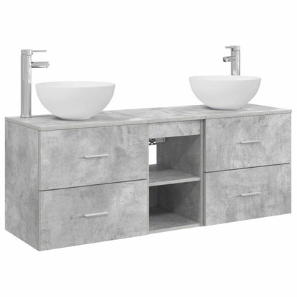 vidaXL Bathroom Cabinet Set 3 pcs Concrete Grey 49.5 x 41 x 64.5 cm