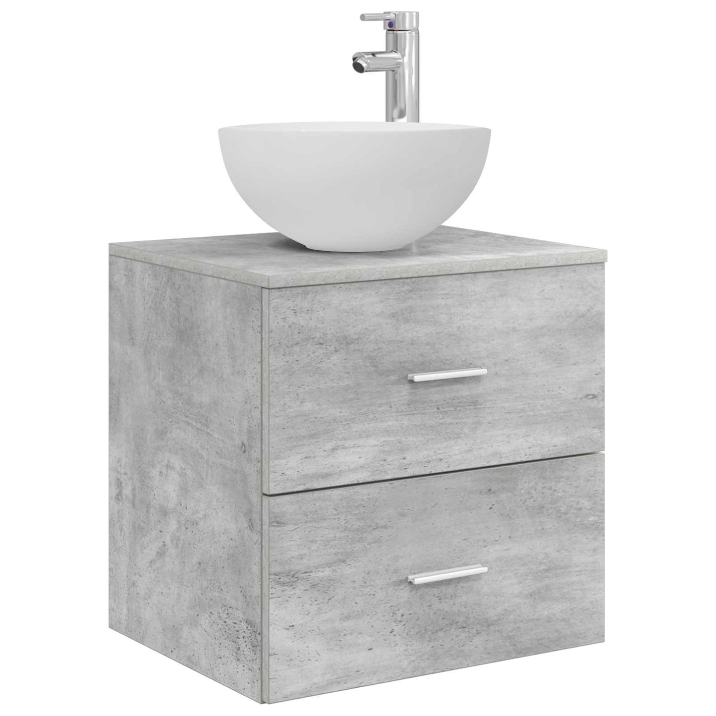 vidaXL Bathroom Cabinet Set 3 pcs Concrete Grey 49.5 x 41 x 64.5 cm
