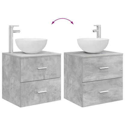 vidaXL Bathroom Cabinet Set 3 pcs Concrete Grey 49.5 x 41 x 64.5 cm