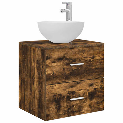 vidaXL Bathroom Cabinet Set 3 pcs Smoked Oak 49.5 x 41 x 64.5 cm