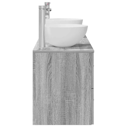 vidaXL Bathroom Cabinet Set 3 pcs Grey Sonoma 49.5 x 41 x 64.5 cm