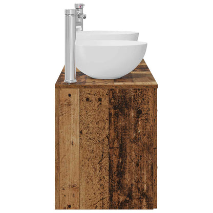 vidaXL Bathroom Cabinet Set 3 pcs Old Wood 49.5 x 41 x 64.5 cm