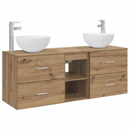 vidaXL Bathroom Cabinet Set 3 pcs Artisan Oak 49.5 x 41 x 64.5 cm