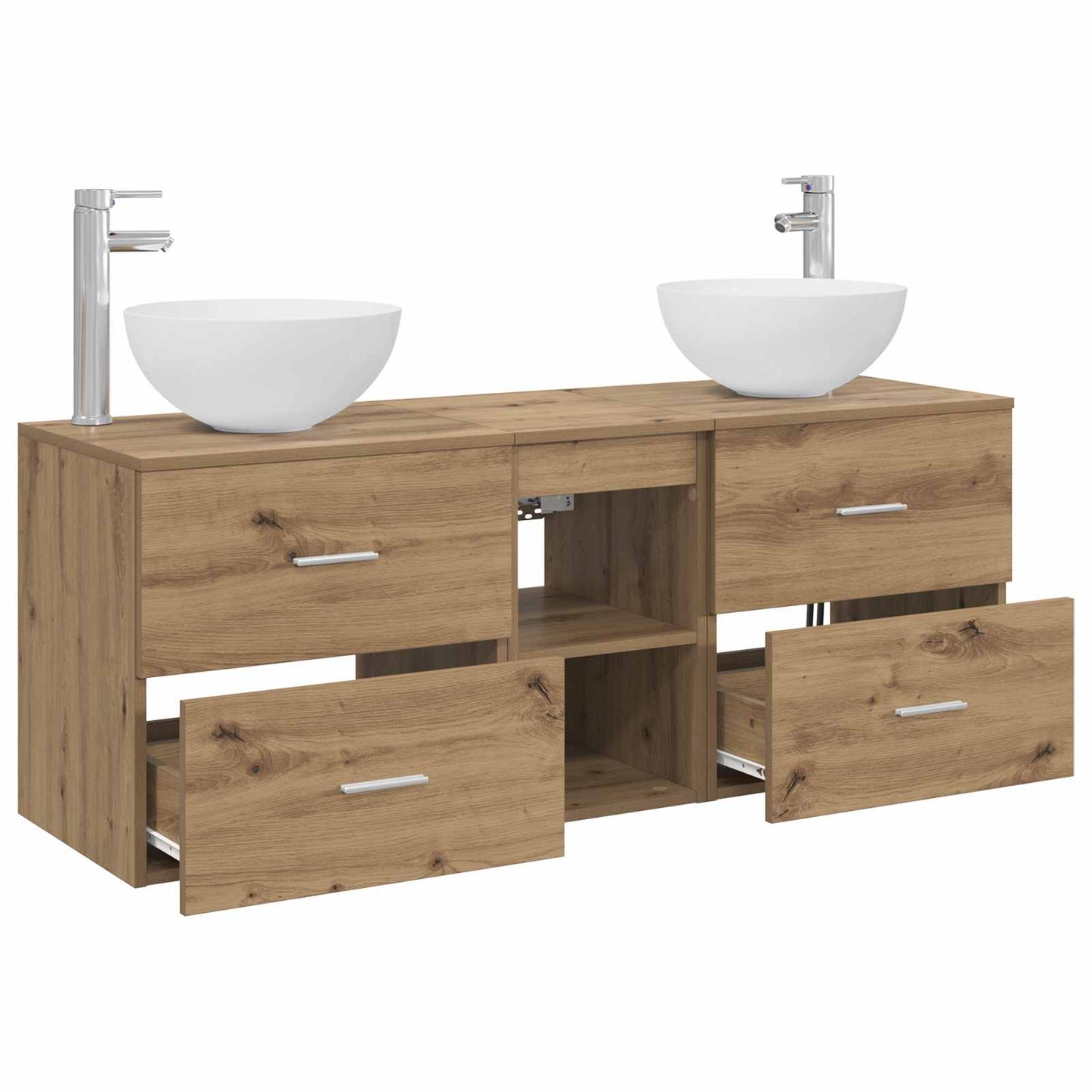 vidaXL Bathroom Cabinet Set 3 pcs Artisan Oak 49.5 x 41 x 64.5 cm
