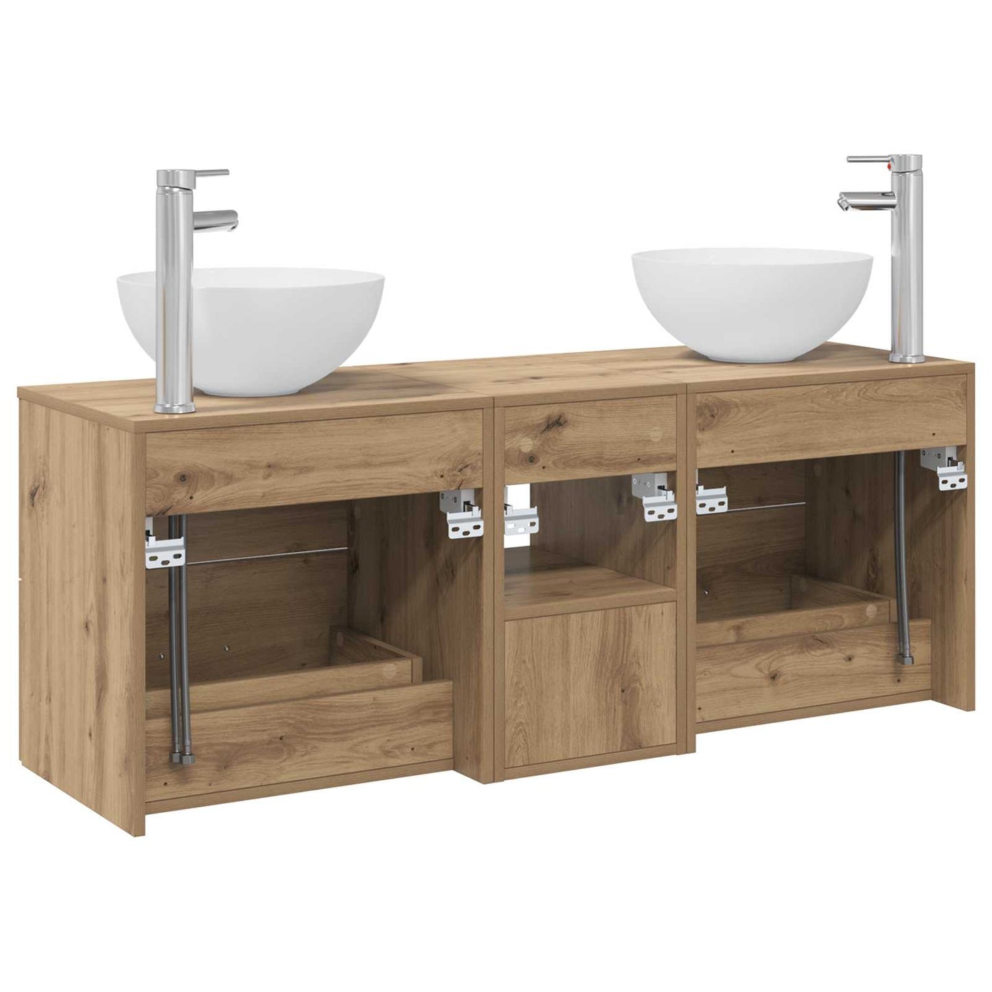 vidaXL Bathroom Cabinet Set 3 pcs Artisan Oak 49.5 x 41 x 64.5 cm