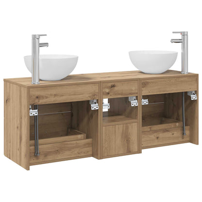 vidaXL Bathroom Cabinet Set 3 pcs Artisan Oak 49.5 x 41 x 64.5 cm
