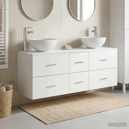 vidaXL Bathroom Cabinet Set 3 pcs White 49.5 x 41 x 64.5 cm