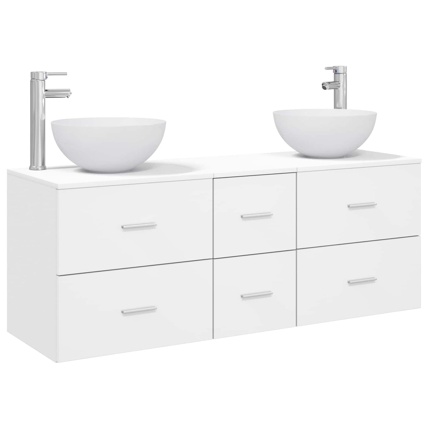 vidaXL Bathroom Cabinet Set 3 pcs White 49.5 x 41 x 64.5 cm