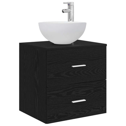 vidaXL Bathroom Cabinet Set 3 pcs Black Oak 49.5 x 41 x 64.5 cm