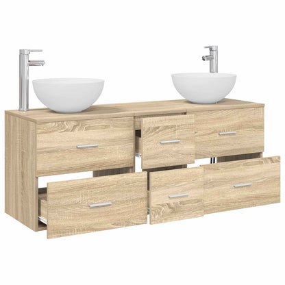 vidaXL Bathroom Cabinet Set 3 pcs Sonoma Oak 49.5 x 41 x 64.5 cm