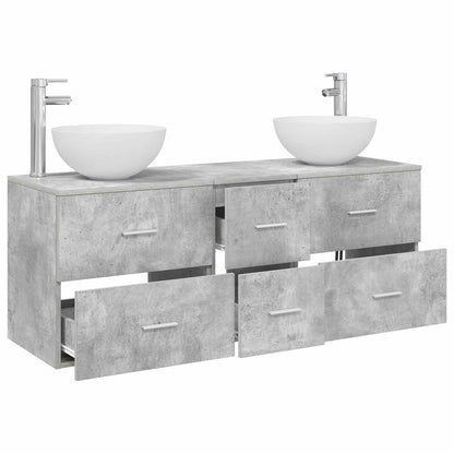 vidaXL Bathroom Cabinet Set 3 pcs Concrete Grey 49.5 x 41 x 64.5 cm