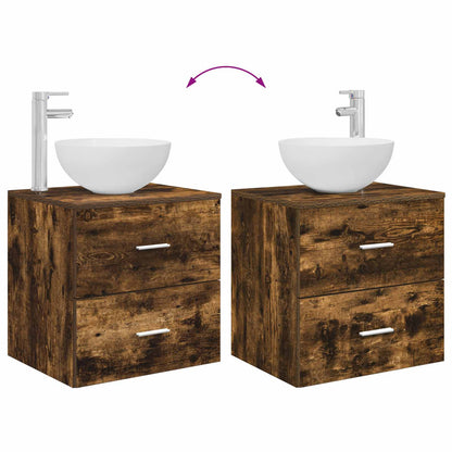 vidaXL Bathroom Cabinet Set 3 pcs Smoked Oak 49.5 x 41 x 64.5 cm