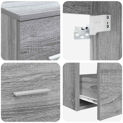 vidaXL Bathroom Cabinet Set 3 pcs Grey Sonoma 49.5 x 41 x 64.5 cm