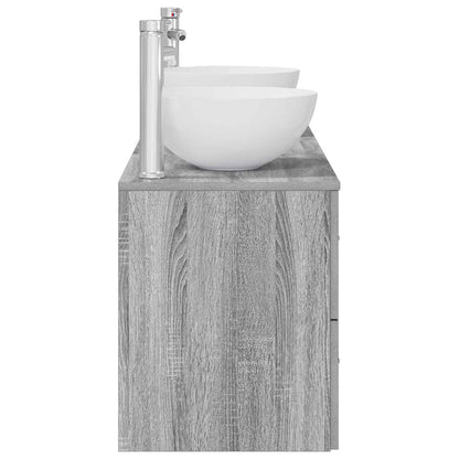 vidaXL Bathroom Cabinet Set 3 pcs Grey Sonoma 49.5 x 41 x 64.5 cm