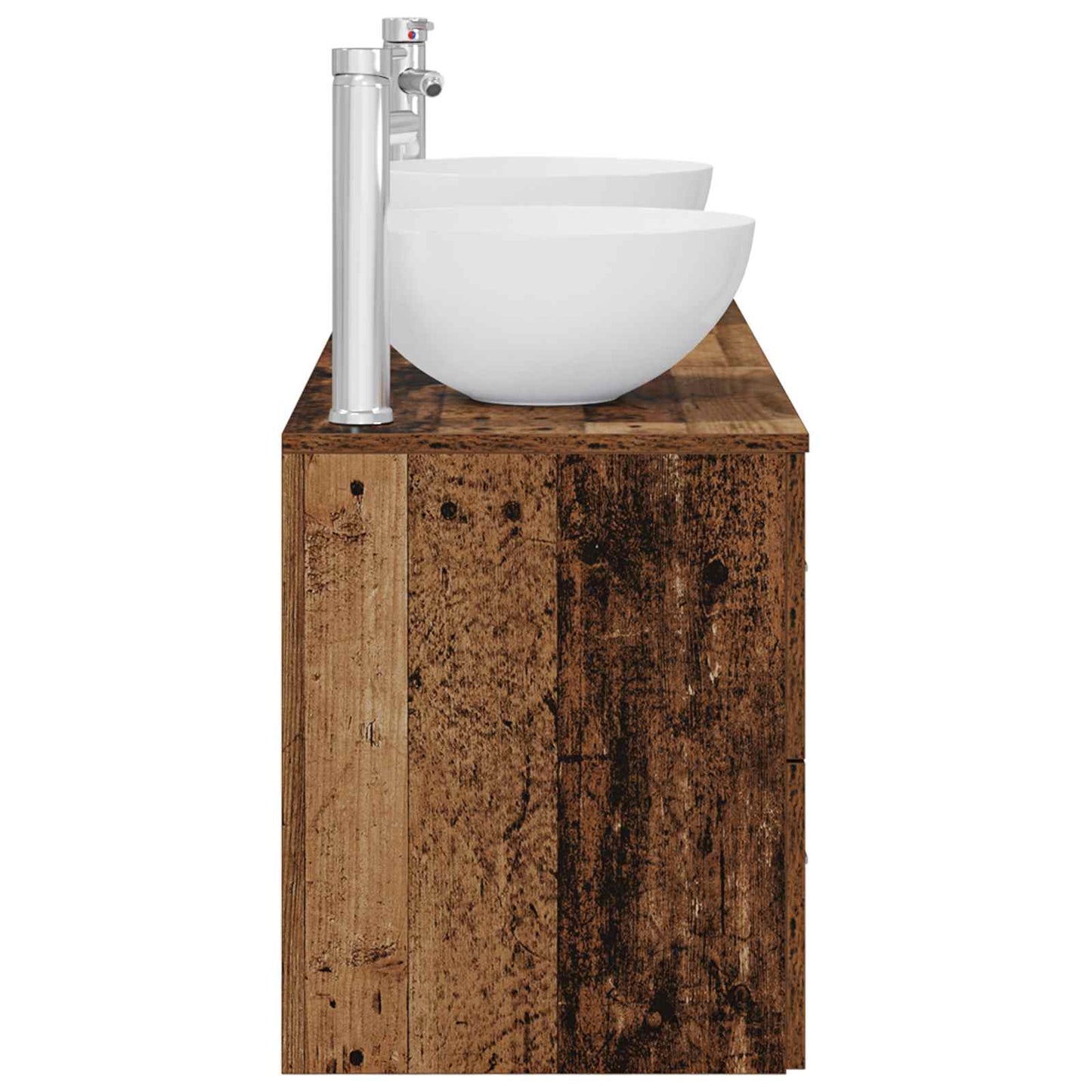 vidaXL Bathroom Cabinet Set 3 pcs Old Wood 49.5 x 41 x 64.5 cm