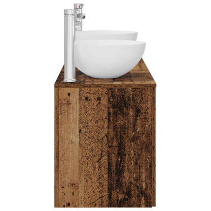 vidaXL Bathroom Cabinet Set 3 pcs Old Wood 49.5 x 41 x 64.5 cm