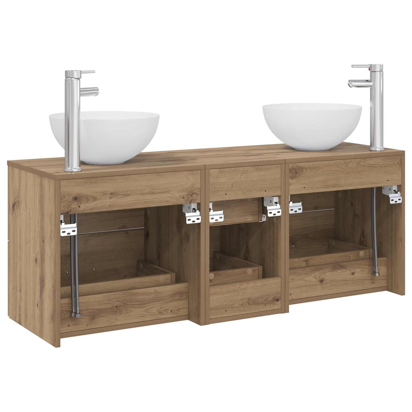 vidaXL Bathroom Cabinet Set 3 pcs Artisan Oak 49.5 x 41 x 64.5 cm