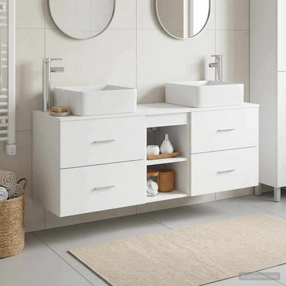 vidaXL Bathroom Cabinet Set 3 pcs White 49.5 x 41 x 63 cm