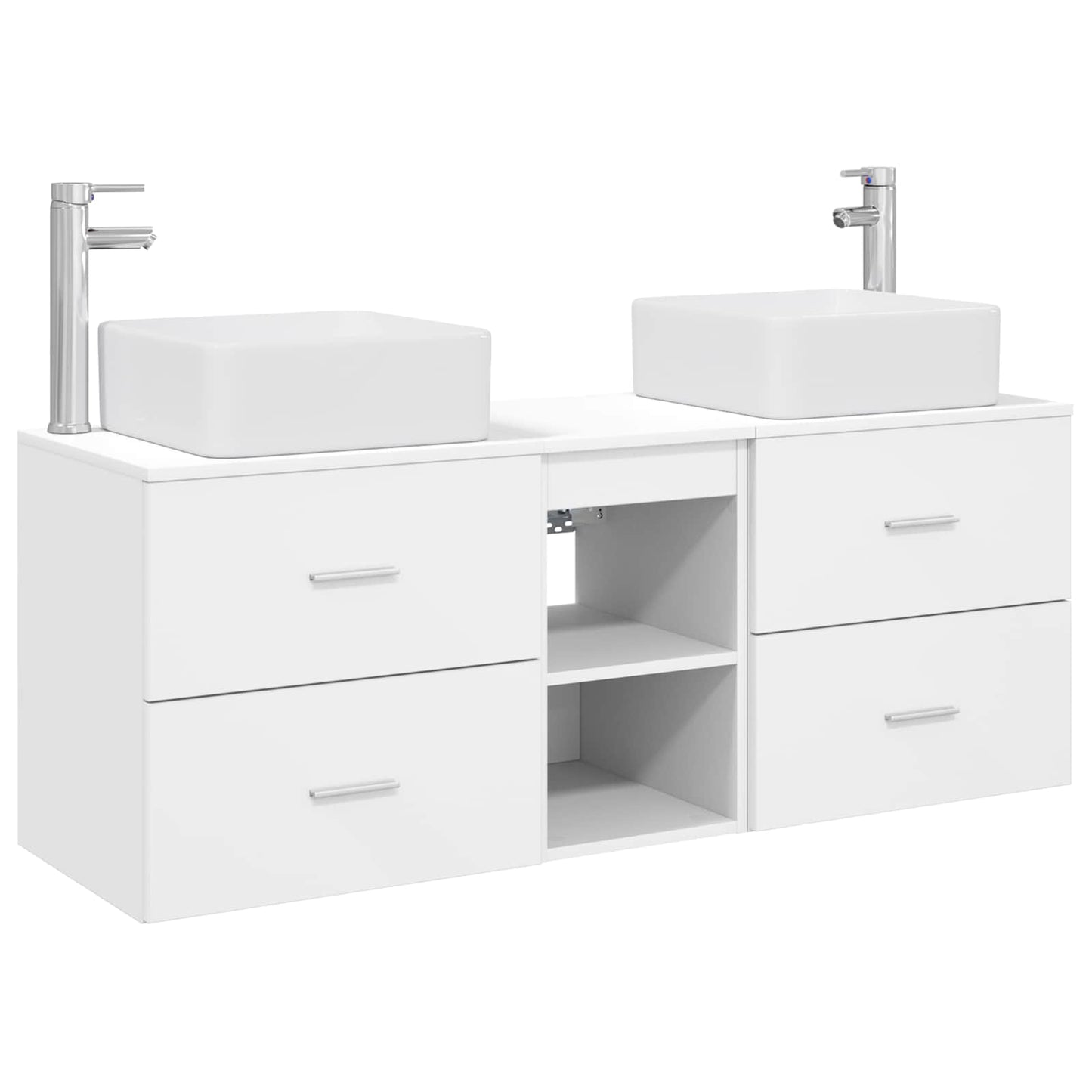 vidaXL Bathroom Cabinet Set 3 pcs White 49.5 x 41 x 63 cm