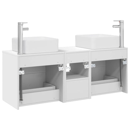 vidaXL Bathroom Cabinet Set 3 pcs White 49.5 x 41 x 63 cm