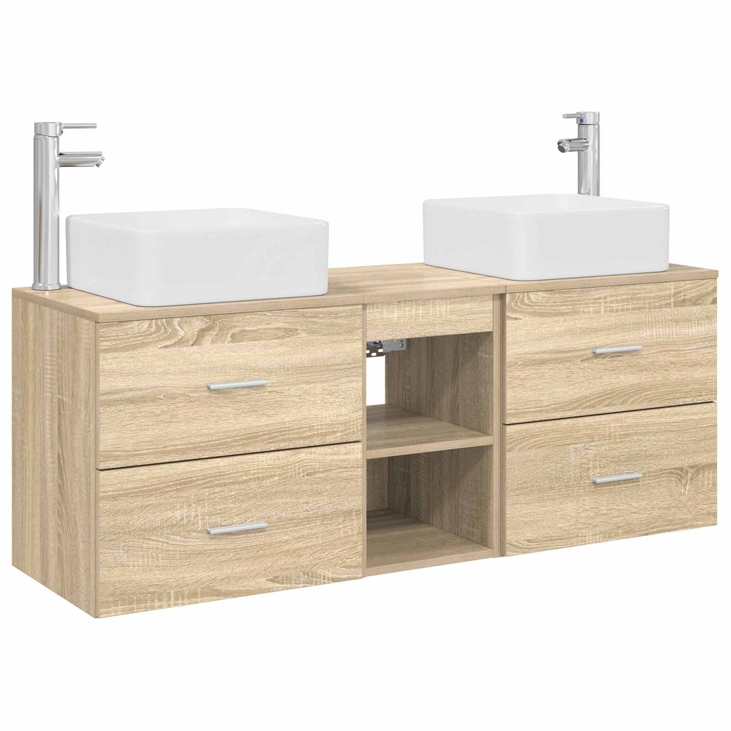 vidaXL Bathroom Cabinet Set 3 pcs Sonoma Oak 49.5 x 41 x 63 cm