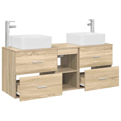 vidaXL Bathroom Cabinet Set 3 pcs Sonoma Oak 49.5 x 41 x 63 cm