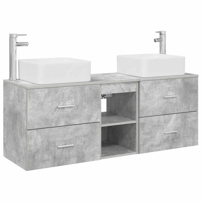 vidaXL Bathroom Cabinet Set 3 pcs Concrete Grey 49.5 x 41 x 63 cm