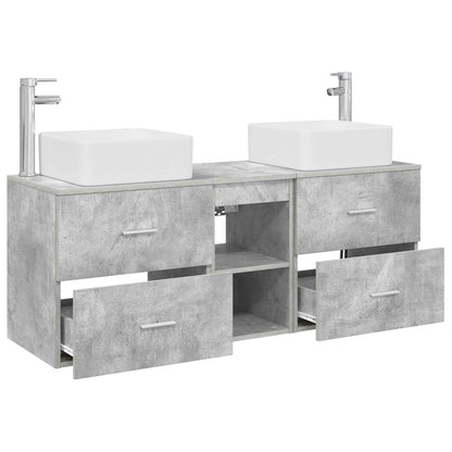 vidaXL Bathroom Cabinet Set 3 pcs Concrete Grey 49.5 x 41 x 63 cm