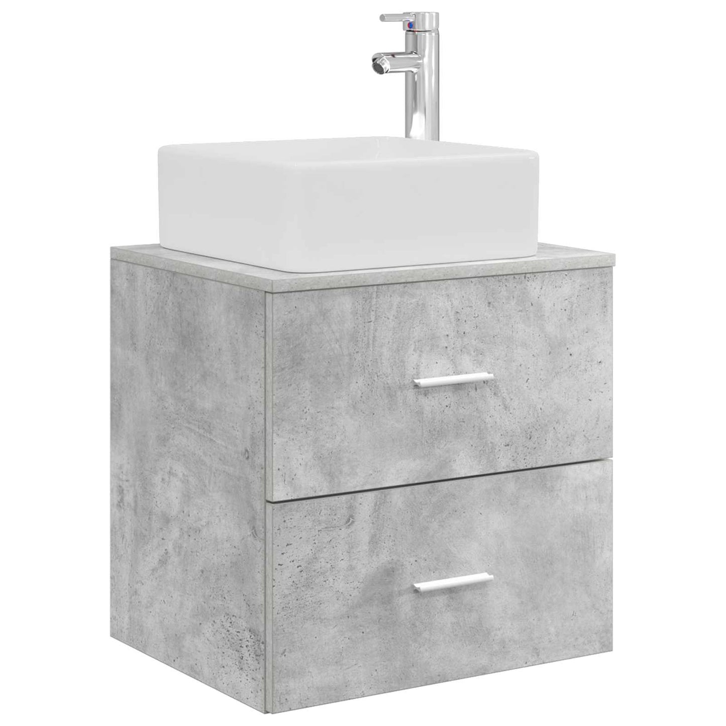 vidaXL Bathroom Cabinet Set 3 pcs Concrete Grey 49.5 x 41 x 63 cm