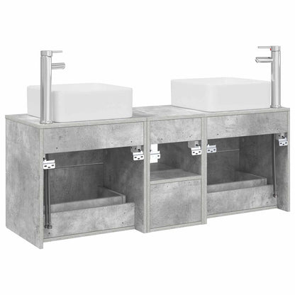 vidaXL Bathroom Cabinet Set 3 pcs Concrete Grey 49.5 x 41 x 63 cm