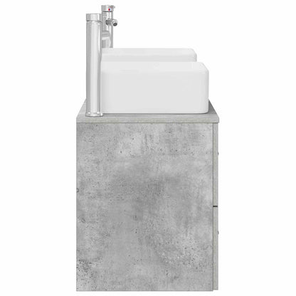 vidaXL Bathroom Cabinet Set 3 pcs Concrete Grey 49.5 x 41 x 63 cm
