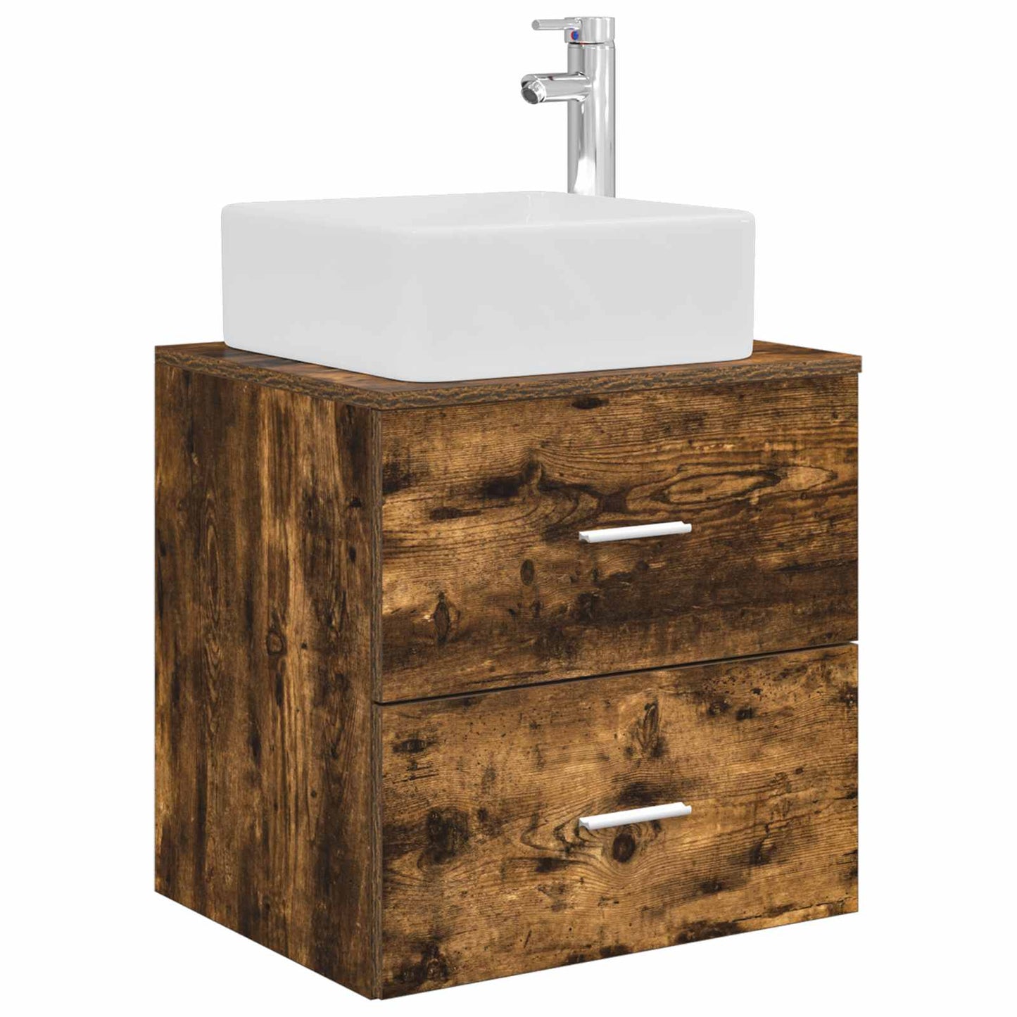 vidaXL Bathroom Cabinet Set 3 pcs Smoked Oak 49.5 x 41 x 63 cm