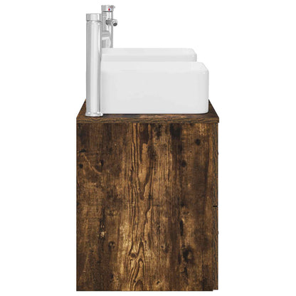 vidaXL Bathroom Cabinet Set 3 pcs Smoked Oak 49.5 x 41 x 63 cm