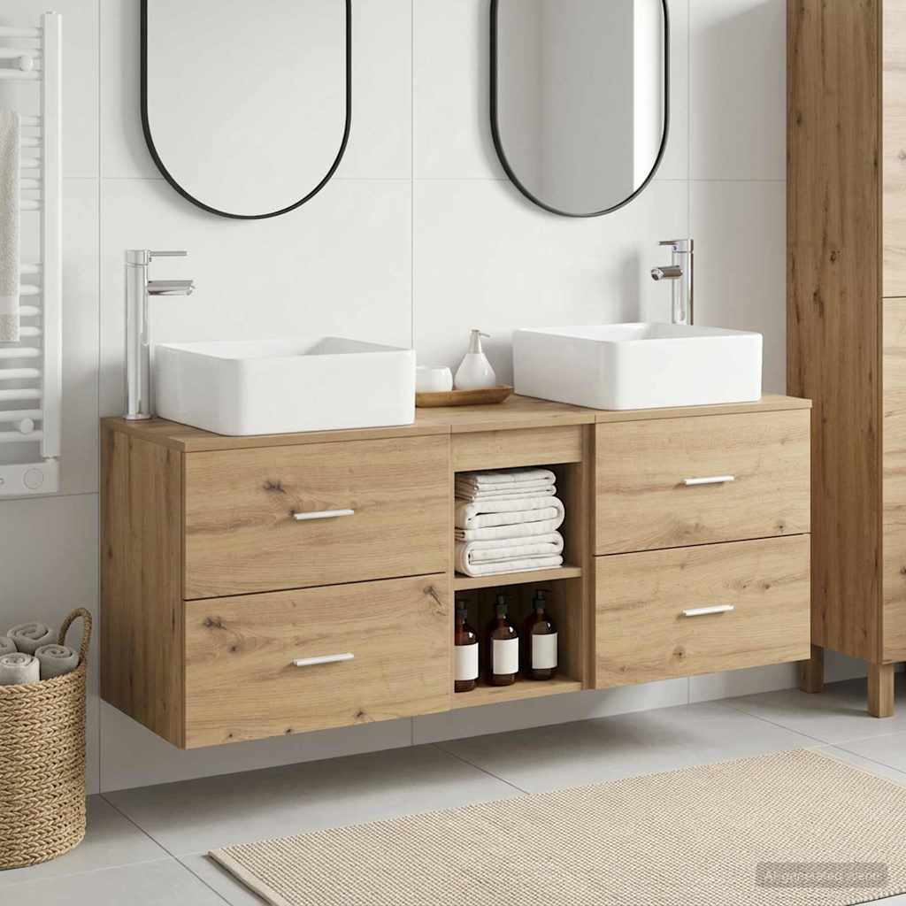 vidaXL Bathroom Cabinet Set 3 pcs Artisan Oak 49.5 x 41 x 63 cm